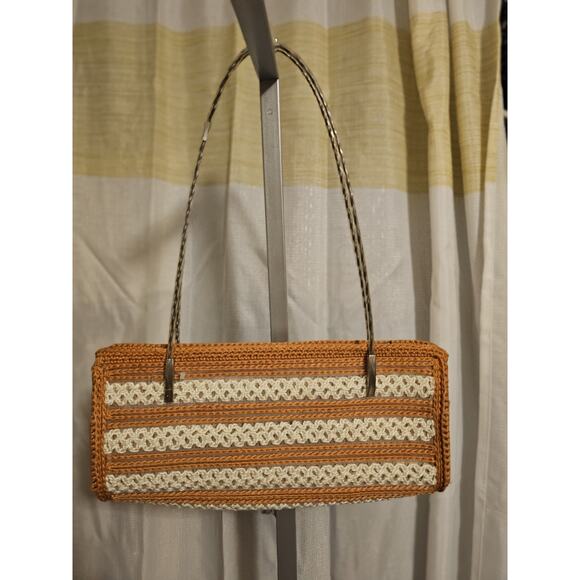 Unbranded Handbags - Straw Brown And Cream Pocketbook